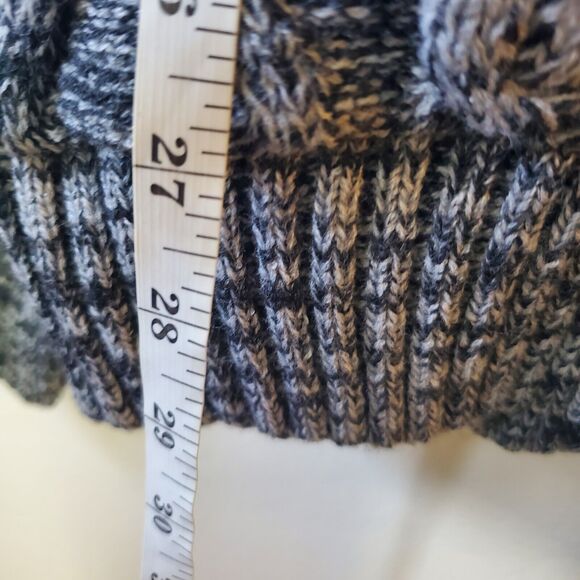 XRAY Jeans Mens L Cardigan Sweater Charcoal Gray Button Front Grandpa Preppy - Picture 12 of 13